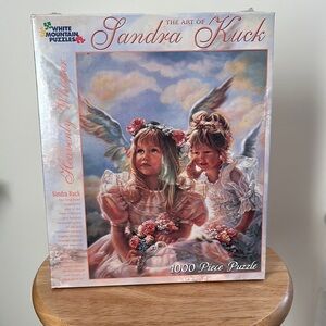 Sandra Kuck Heavenly Whisper NWT White Mountain 1000 Piece Puzzle made in USA